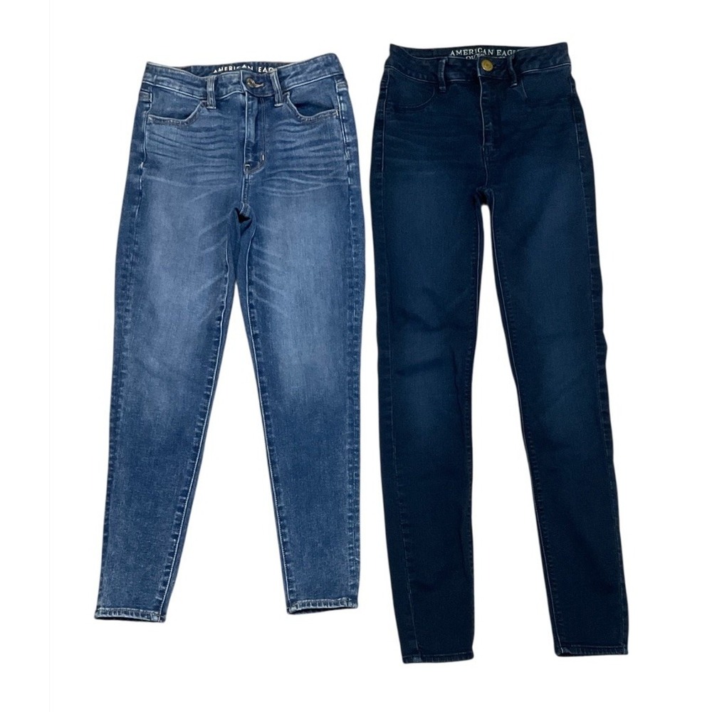 American Eagle High Rise Jeggings Lot of 2 Size 0 & 00 Stretch Skinny Jeans